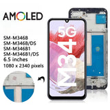 Replacement Display For Samsung Galaxy M34 5G M346 M346B AMOLED Touch Screen With Frame Assembly