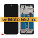 Replacement AMOLED LCD Display Touch Screen With Frame for Motorola Moto G52 XT2221-1