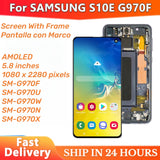 Replacement AMOLED Display Touch Screen With Frame For Samsung Galaxy S10E SM-G970 G970U SM-G970F