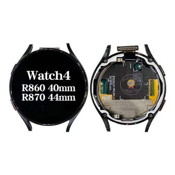 Replacement Display For Samsung Galaxy Watch4 SM-R860 SM-R870 40MM 44MM LCD Touch Screen With Frame Black