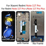 Replacement LCD Touch Screen With Frame for Xiaomi Redmi Note 11T Pro POCO X4 GT 22041216G Redmi Note 11T Pro Plus