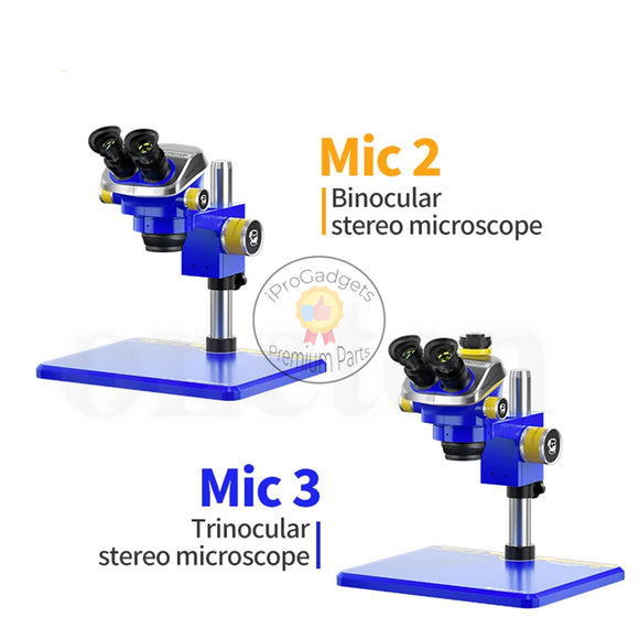 Mechanic Mic2 / Mic3 Binocular / Trinocular Stereo Microscope with B-11 Big Base