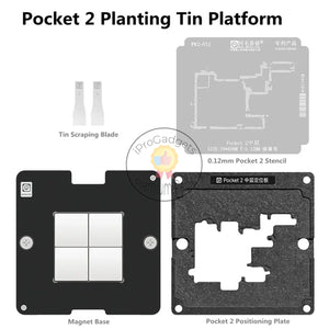 Amaoe 0.12mm BGA Reballing Steel Mesh Template for Huawei Pocket 2 Middle Layer Strong Magnetic Planting Tin Platform Set