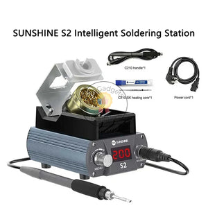 Sunshine S2 210 Intelligent High Precision Soldering Station Digital Display Support C210 Soldering Iron Welding Platform Tools