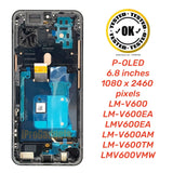 Replacement OLED Display Touch Screen With Frame for LG V60 ThinQ 5G LM-V600
