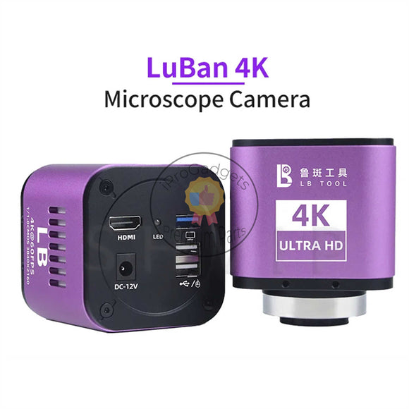 LuBan 4K High Definition Industrial Camera Microscope Manual Focus for Motherboard PCB Welding Repair