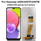 Reemplazo LCD Original para Samsung Galaxy A03s A037 A037F A037M A037FD pantalla táctil digitalizador con marco piezas OEM