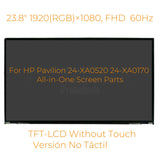 Replacement 23.8 inch LCD Screen For HP Pavilion 24-XA0520 24-XA0170 All-in-One Repair Parts Non-Touch Version
