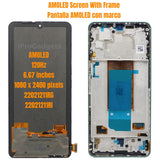 Replacement AMOLED Display Touch Screen With Frame For Xiaomi Poco F4 22021211RG 22021211RI