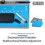 TE-712 Universal Silicone Mat Desktop Work Pad ESD Magnetic Repair Platform 2 IN1 for SMD BGA Soldering Station Repair Tools Pad