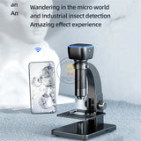 Digital Microscope 2000X HD WiFi Dual Lens Portable Multi-Angle Camera Microscope for Welding Circuit Board Maintenance