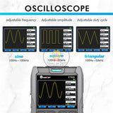 Tooltop 3In1 One Click Oscilloscope 12MHz 50Msps Sampling Rate 2.4" Color Screen Auto Multimeter Signal Generator Data Storage