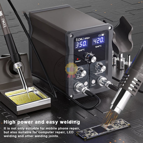 BAKU BA-898A+ 2-In-1 Soldering Station Hot Air Station Adjustable Temperature US Plug 110V