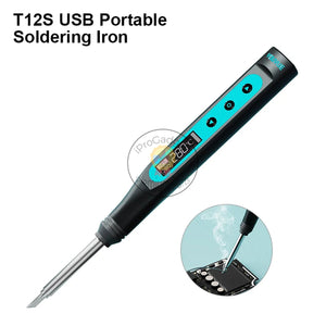 Uyue T12S USB Mini Soldering Iron for Mobile Phone Maintenance Motherboard PCB Welding Repair Rapid Heating Welding Station