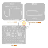 Amaoe IP16 4-in-1 0.12mm Motherboard Middle Layer BGA Reballing Stencil Platform Set for iPhone 16 Series