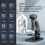 Digital Microscope 2000X HD WiFi Dual Lens Portable Multi-Angle Camera Microscope for Welding Circuit Board Maintenance