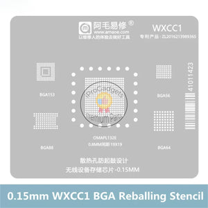 Amaoe WXCC1 0.15mm Wireless Device Memory Chips BGA Reballing Stencil for OMAPL132E