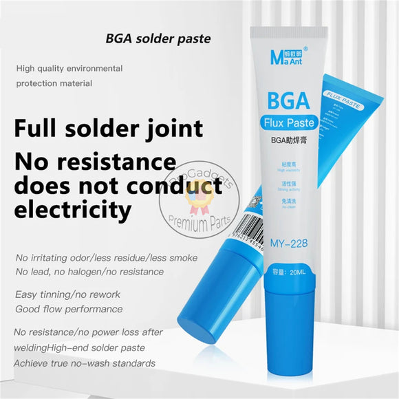 MaAnt MY-228 3Pcs BGA PCB No-Clean Solder Paste Welding Advanced Oil Flux Grease 20ML Soldering Repair Paste