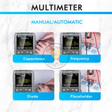 Tooltop 3In1 One Click Oscilloscope 12MHz 50Msps Sampling Rate 2.4" Color Screen Auto Multimeter Signal Generator Data Storage