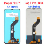 Replacement LCD Display Touch Screen Assembly For Tecno Pop 6 BE7 / Pop 6 Pro BE8