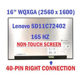 Reemplazo para pantalla LCD de ordenador portátil de 16,0 pulgadas 2,5 K NE160QDM-NY1 eDP 40 pines 2560x1600 QHD 165Hz MNG007DA1-1/MNG007DA1-8