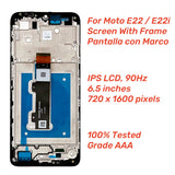 Replacement LCD Display Touch Screen With Frame for Motorola Moto E22 E22i