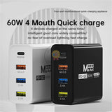 60W MaAnt Niutou No1 Fast 4 Port USB Charger PD25W QC3.0 iCharge 6 Big Safety Protection