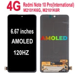 Replacement New Display For Xiaomi Redmi Note 10 Pro 4G M2101K6G M2101K6R AMOLED Touch Screen With Frame Assembly