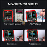 Tooltop ET2010A Digital Oscilloscope Multimeter 1Mhz 2.5MSps Color Handheld Oscilloscope AUTO Waveform Electronic DIY Tools