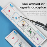 MaAnt CX-002 Portable Dual-use Magnetic Screws Storage Mat Measuring Ruler