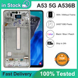 Replacement AMOLED Display Touch Screen With Frame For Samsung Galaxy A53 5G A536 SM-A536B