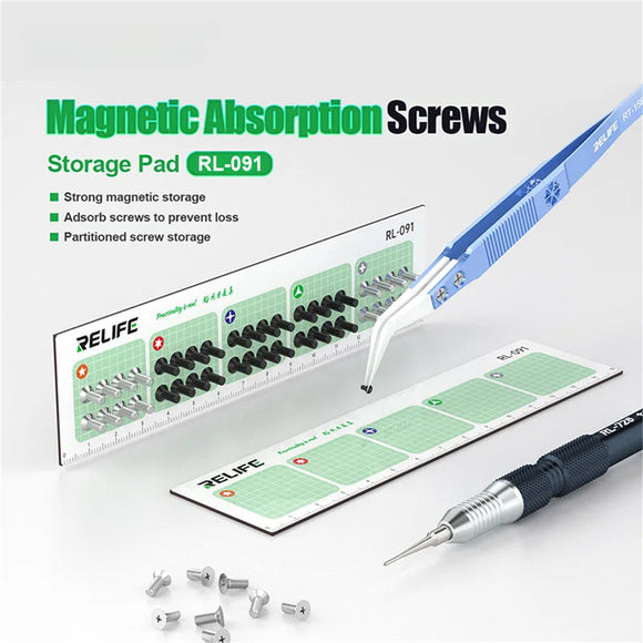 Relife RL-091 Strong Magnetic Screws Storage Pad Easy to Take Mobile Phone Repair Metal Objects Magnetic Absorption Mat