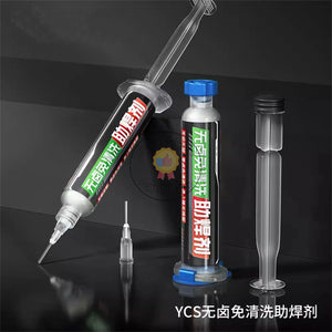 YCS Halogen-free and Self-cleaning Flux 10CC Lead-free Acid Free Zero Halogen and Self-cleaning No-clean Flux Paste Solder Oil