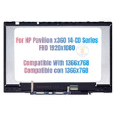 Replacement LCD Display Touch Screen With Frame Assembly For HP Pavilion 14-CD CD0001DX L20553-001