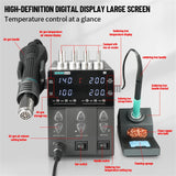 SUGON 212 760W 2-in-1 Soldering Station With T12 Soldering Iron Hot Air Gun High Power Mobile Phone Welding Repair Tools