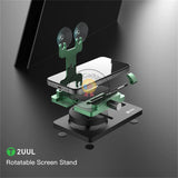 2UUL BH06 Multi-function Rotatable Screen Fixture Stand Universal Back Cover Opening Repair Clamping Tool Side Hanging Clamp