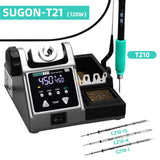 SUGON T21 Soldering Station Compatible Original Soldering Iron Tip Temperature Welding Rework Station 210/245/115 Handle Control