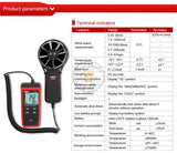 UNI-T UT363S Mini Anemometer Wind Speed Temperature Tester LCD Display Air Flow Speed MAX/AVG Measurement Wind Level 1~12