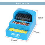 RELIFE RL-599C Caja de eliminación de estaño para limpiador de puntas de soldador 3 en 1