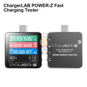 KM003C ChargerLAB POWER-Z USB PD3.1 Protocol PPS 50V 6A Range Dual Type-C USB Capacity Tester