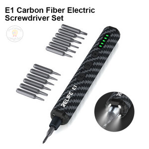 RELIFE E1 Elektroschrauber Set Carbonfaser