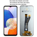 Replacement Display For Samsung Galaxy A14 5G SM-A146U SM-A146B SM-A146P LCD Touch Screen With Frame Assembly