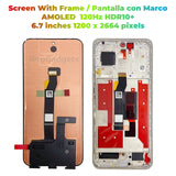 Replacement New Display For Huawei Honor 90 REA-AN00 REA-NX9 AMOLED Touch Screen With Frame Assembly