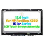 Replacement Display For HP Pavilion X360 15-BR Series 15-br001la LCD Touch Screen With Frame Assembly