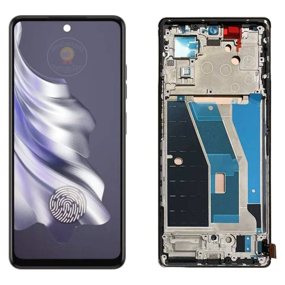 Replacement AMOLED Display Touch Screen With Frame Assembly For Tecno Spark 20 Pro+ Plus KJ7