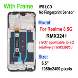 Pantalla táctil LCD de repuesto con marco para OPPO Realme 8 5G RMX3241