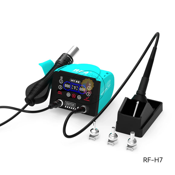 RF4 RF-H7 Dual Station Welding Station 2in1 Welding Air Gun + Soldering Iron For Phone BGA Motherboard Repair Tool