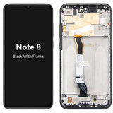 Pantalla táctil LCD de repuesto con marco para Xiaomi Redmi Note 8 M1908C3JH M1908C3JG M1908C3JI Negro 