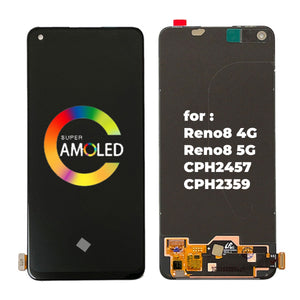 Ersatz-AMOLED-LCD-Touchscreen für Reno8 4G CPH2457 Reno 8 5G CPH2359