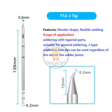 MaAnt T12R Lead-free Soldering Iron Tips Soldering With Copper Heat Sharp Straight Curve Arc Blade Tips Phone Repair Tools